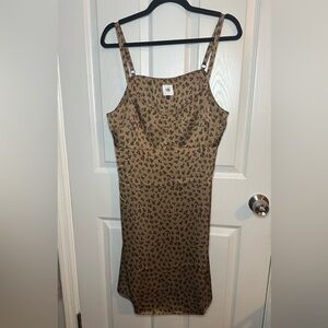 Cabi Leopard Print Dress - Brown L